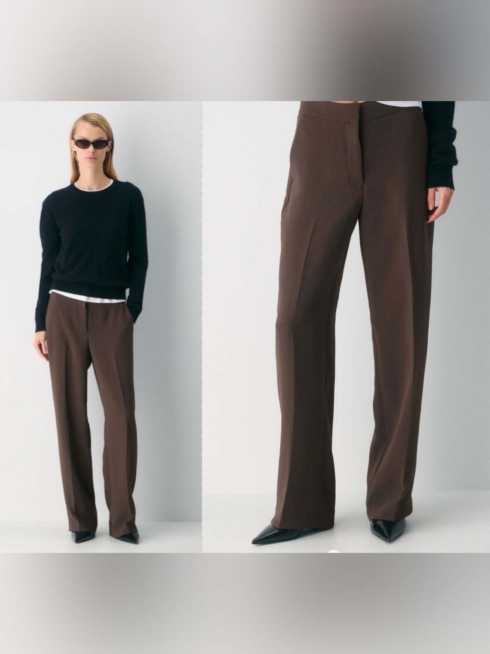 Aritzia The Limitless Pant™ -Crepette™  Sz 8
Rich Mocha Brown